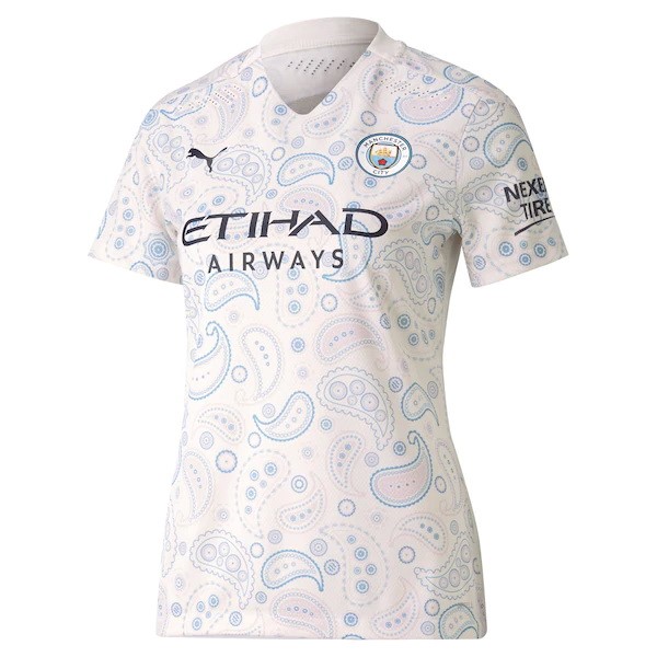 Camiseta Manchester City 3ª Mujer 2020-2021 Blanco